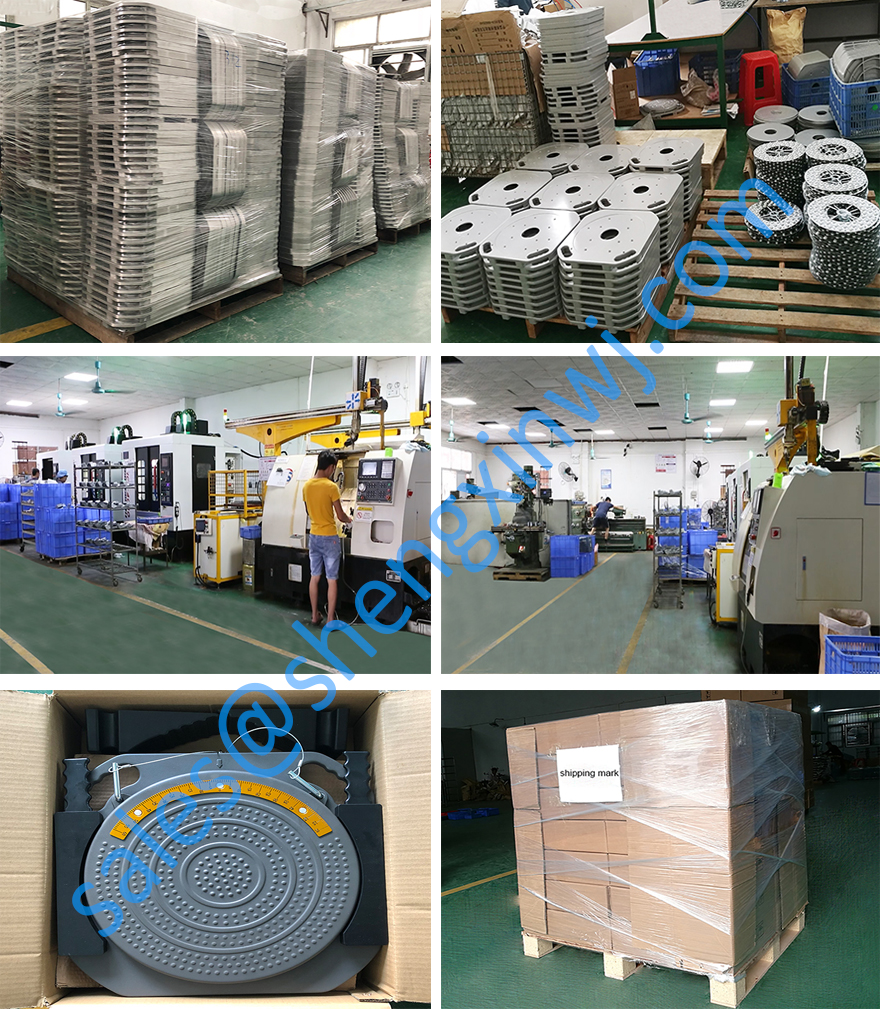 생산 라인의 휠 얼라이먼트 턴 플레이트